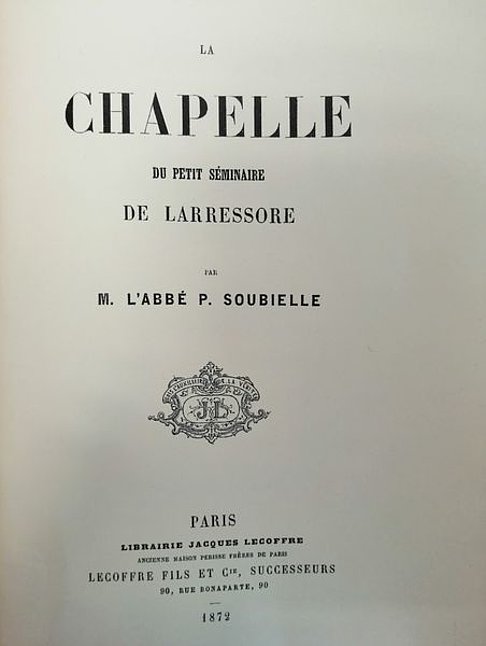 Livre histoire Chapelle